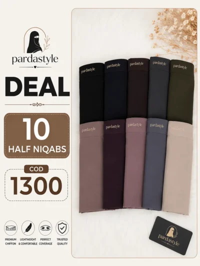 Deal 09 10 Half Niqabs Bundle